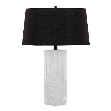 Loheer Petra Contemporary Polyresin Table Lamp Set of 2 with Linen Shade