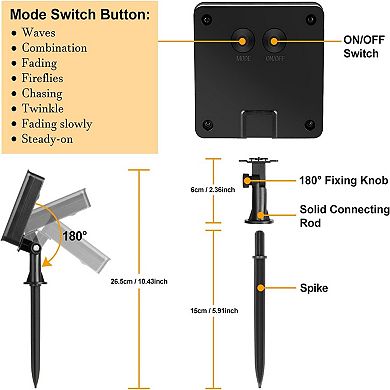 Extra-long 288FT Solar String Lights, 4-Pack 72FT 200 LED Waterproof