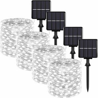 Extra-long 288FT Solar String Lights, 4-Pack 72FT 200 LED Waterproof