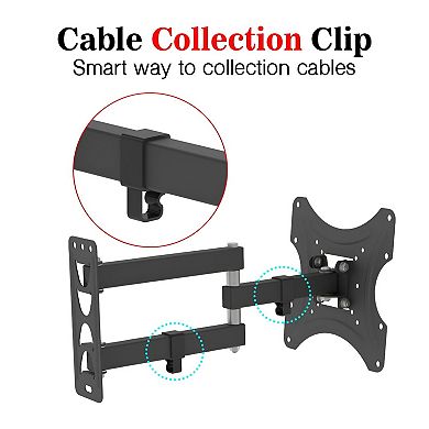 Adjustable Wall Mount TV Bracket for TVs with Tilt and Floor-Saving Design