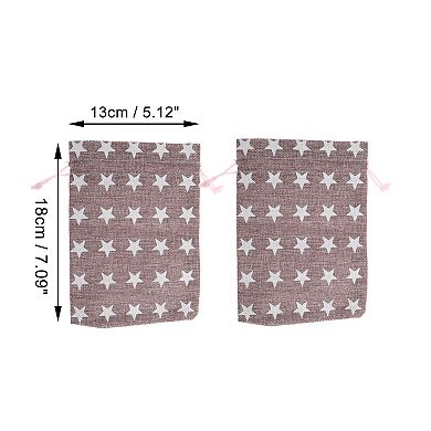 Five-pointed Star Printed Drawstring Bag 2 Pcs