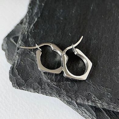 Women's Geometric Hexagon Hoop Earrings