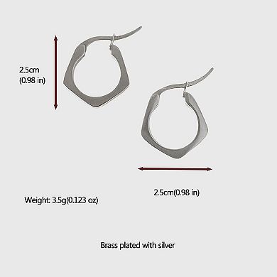 Women's Geometric Hexagon Hoop Earrings