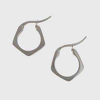 Women's Geometric Hexagon Hoop Earrings
