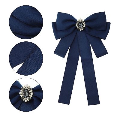Ribbon Bow Brooches Pre-Tied Neck Tie for Gifts 1Pc