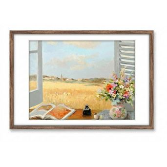 Rustic Walnut 11x11 Frame with Mat for 9x9 Photos & Artwork