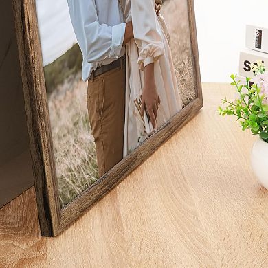 Rustic Walnut 11x11 Frame with Mat for 9x9 Photos & Artwork