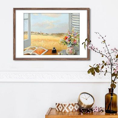 Rustic Walnut 11x11 Frame with Mat for 9x9 Photos & Artwork