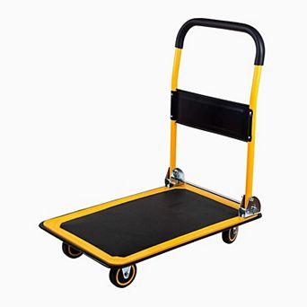 Platform trucks, hand-pushed flatbed transport vehicles, folding trolleys