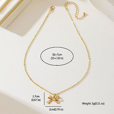 Women's Bow - Shaped Pendant Necklace