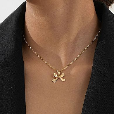 Women's Bow - Shaped Pendant Necklace