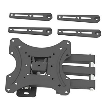 Wall Mount TV Bracket with Adjustable Tilt, Rotation and Floor-Saving Design
