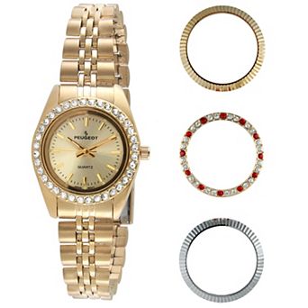 Peugeot Womens Watch Gift set with Four Interchangeable Bezels