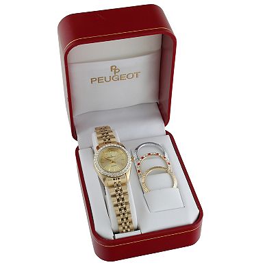 Peugeot Womens Watch Gift set with Four Interchangeable Bezels