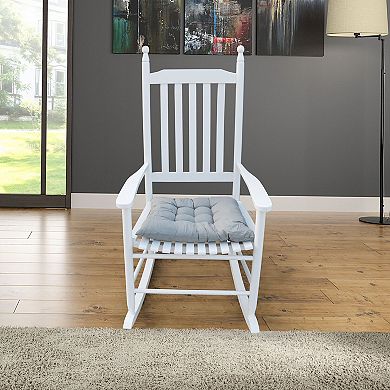 Outdoor Rocking Chair with Armrests and Wood Frame