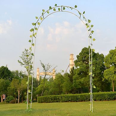 Yard Pathway Arbor Arch Trellis for Garden Walkway Vines and Flowers