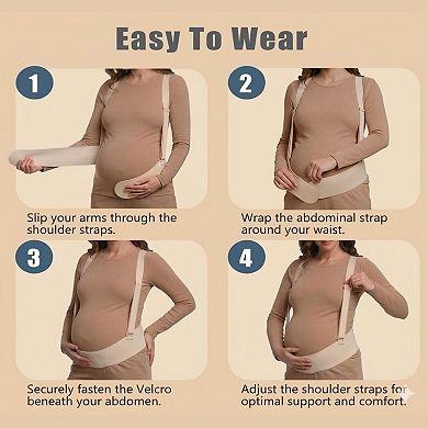 Seamless Maternity Support Belt with Back Stays