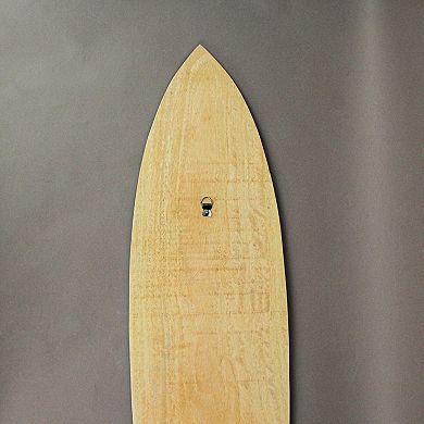 Striped Wooden Surfboard Wall Hanging 39 inch