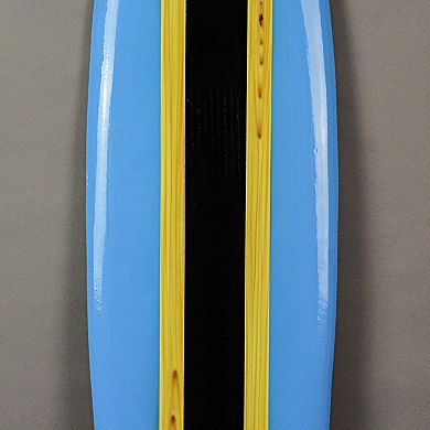 Striped Wooden Surfboard Wall Hanging 39 inch