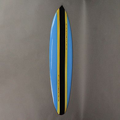Striped Wooden Surfboard Wall Hanging 39 inch