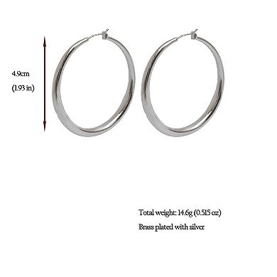 Women's Large Hoop Earrings - 4.9cm Diameter Hoops