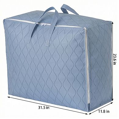 1 Pcs Clothes Storage, Foldable Storage Bag, Wavy Moving Bag for Organizing Comforter