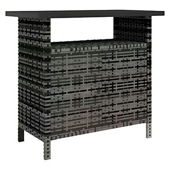 Storage Organizer Cabinet for Deck, Patio, or Pool Area with Wicker Doors