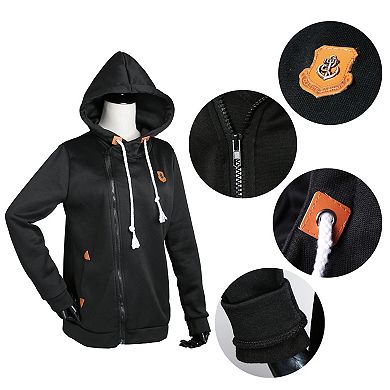 Women’s Full-Zip Brushed Hoodie Sweatshirt