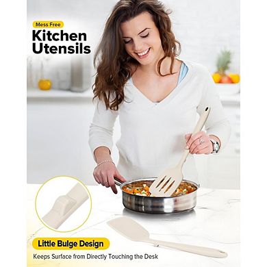 2-Pack Silicone Spatula Turners, Heat-Resistant, Nonstick