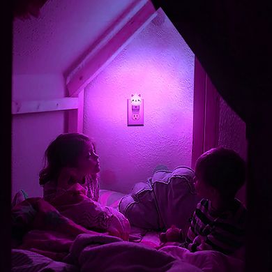 0.5W Integrated LED Dimmable Cat Night Light Color Changing Button Adjustable Dusk to Dawn 2 Pack