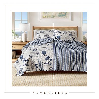 Summer beach bedspread can be used on both sides
