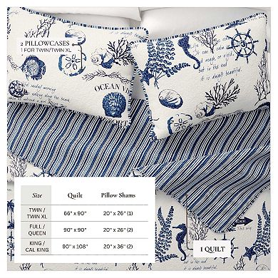 Summer beach bedspread can be used on both sides