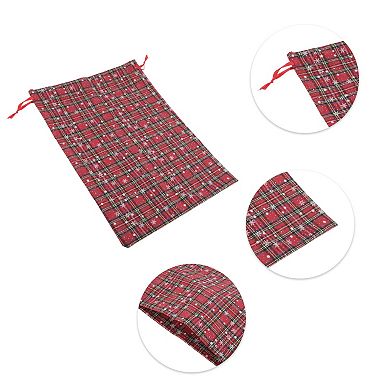 11.81"x15.75" Durable Plaid Drawstring Bag 1 Pc