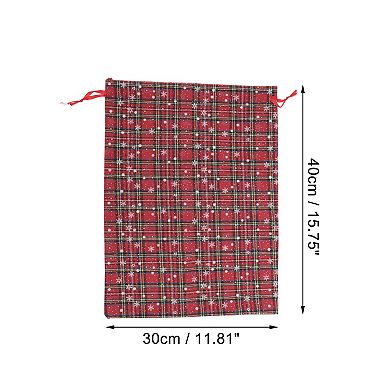 11.81"x15.75" Durable Plaid Drawstring Bag 1 Pc