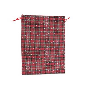 11.81"x15.75" Durable Plaid Drawstring Bag 1 pc