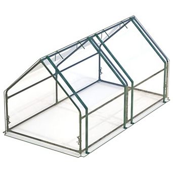 Outdoor Mini Greenhouse with PVC Cover and Iron Tube Frame for Plants