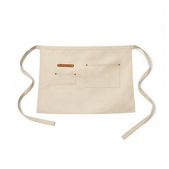 Waist Apron with Multiple Pockets Adjustable Tie Straps Half Apron for Cooking Serving Barista