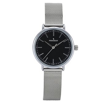 Peugeot Womens 30mm Sleek Stainless Steel Self-Adjustable Breathable Mesh Band Watch
