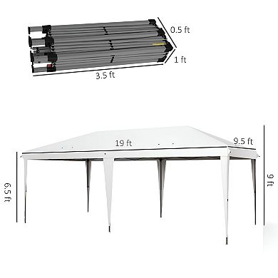Pop Up Canopy Tent with Carrying Bag, Adjustable Height Outdoor Party Shade Shelter