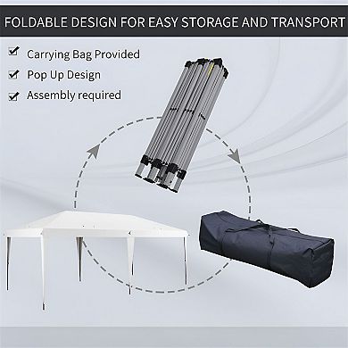 Pop Up Canopy Tent with Carrying Bag, Adjustable Height Outdoor Party Shade Shelter