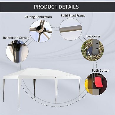 Pop Up Canopy Tent with Carrying Bag, Adjustable Height Outdoor Party Shade Shelter
