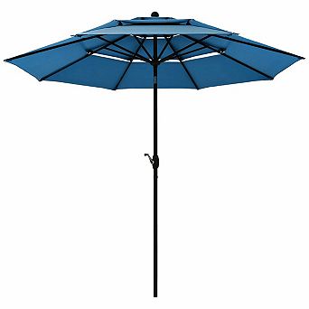 10 Feet 3 tier Outdoor Patio Umbrella with Double Vented