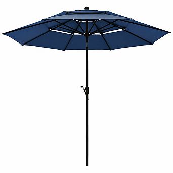 10 Feet 3 tier Outdoor Patio Umbrella with Double Vented