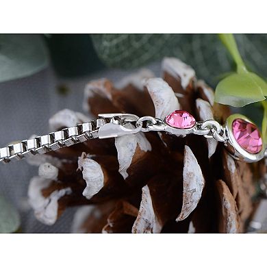 Silvery Tone Square Rock Flower Daisy Crystal Bracelet Bangle