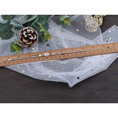 Silvery Tone Square Rock Flower Daisy Crystal Bracelet Bangle