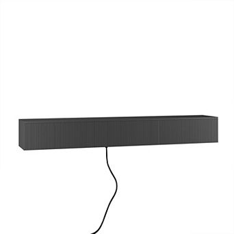 KWPZQEB 69" Wall Mounted Floating TV Stand with 16 Color LED for 55 60 65 Inch