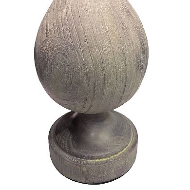 Loheer Cipolla Polyresin Table Lamp Set with Linen Shade, Set of 2