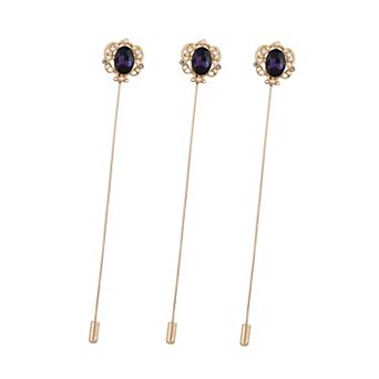 Vintage Hat Pin 5 inch Long Handle Golden Tone Lapel Pins Brooch Jewelry Accessories Pack of 2/3