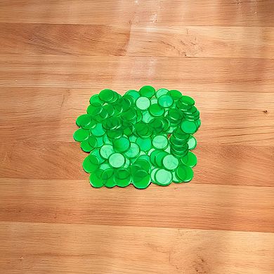 100 Plastic Bingo Chips for Family Games, Parties, and Learning Activities
