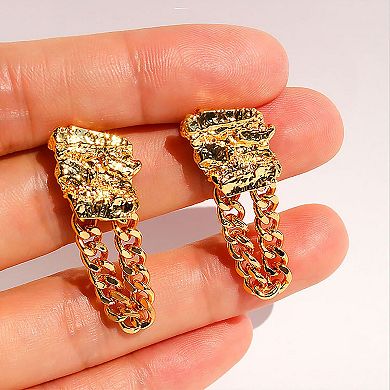 Women's Meteor Chain Drop Earrings - Edgy Statement Jewelry